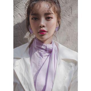 Dual-pocket Belted Cotton Mac Coat