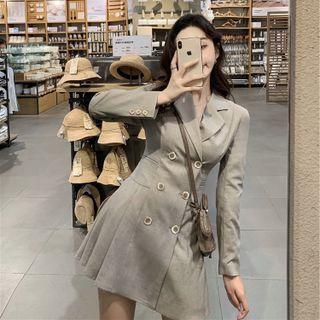 Long Sleeve Slim-fit Blazer Dress