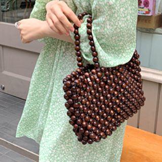 Wooden Bead Net Tote