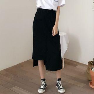 High-waist Asymmetric Skirt