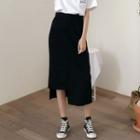 High-waist Asymmetric Skirt