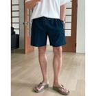 Drawstring-waist Colored Corduroy Shorts