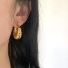 Stainless Steel Dangle Earring 1 Pair - Gold - One Size