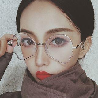 Face Silhouette Metal Frame Eyeglasses