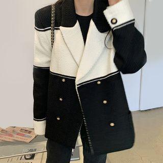 Two Tone Double Breasted Jacket