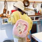 Transparent Heart Furry Backpack