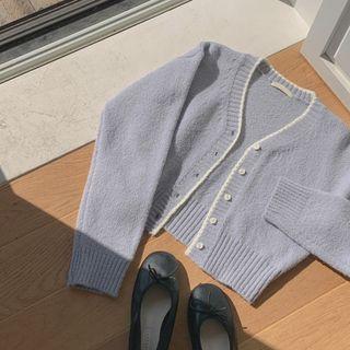 Alpaca Blend Crop Cardigan