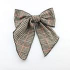Plaid Bow Hair Clip As Shown In Figure - One Size