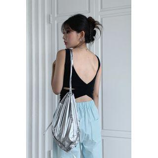 Padded Cross Open-back Tank Top