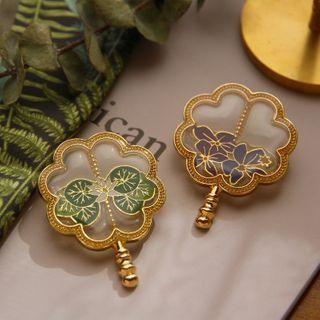Transparent Fan Brooch Pin