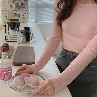 Ribbed Pastel Tone T-shirt