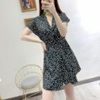 Cap-sleeve Floral Playsuit