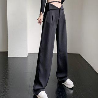 Cutout Loose Fit Dress Pants