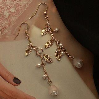 Faux Pearl & Flower Drop Earring