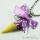 Sweet Polka Ribbon Berry Ice-cream Pearl Necklace