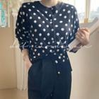 Loose-fit Dotted Cardigan
