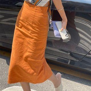 H-line Linen Skirt