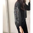 Foliage Embroidered Pullover