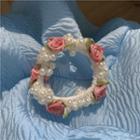 Rose Faux Pearl Hair Tie 1 Pc - Rose Faux Pearl Hair Tie - Pink - One Size