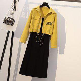 Set: Jacket + Midi A-line Dress