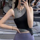 Two-tone Sports Crop Tank Top
