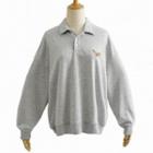 Butterfly Embroidered Collared Pullover