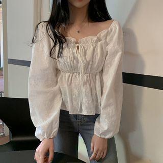Bow Detail Blouse White - One Size