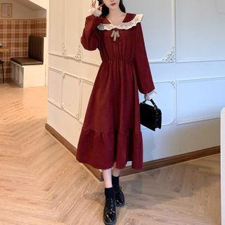Peter Pan Lace Trim Dress