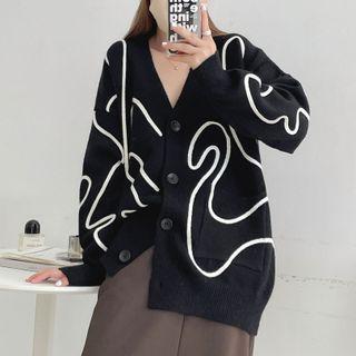 Swan Print Cardigan