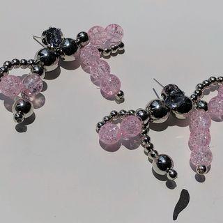Bow Faux Crystal Alloy Earring