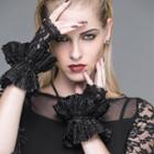 Fingerless Frilled Lace Gloves