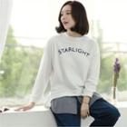 Starlight Printed Layered-hem Sweatshirt