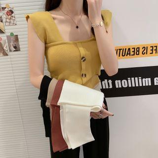Wide Strap Knit Camisole Top