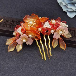 Flower Headpiece M117 - Red - One Size