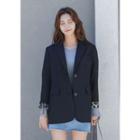 Leopard Lining Single-breasted Blazer