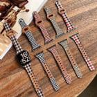 Plaid Canvas Apple Watch Strap (various Designs)