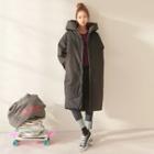 Hooded Coral-fleece Lined Padded Coat