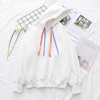 Drawstring Hoodie White - One Size