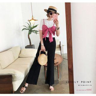 Pocket-side Linen Blend Wide-leg Pants