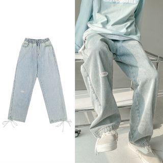 Logo Straight Leg Jeans