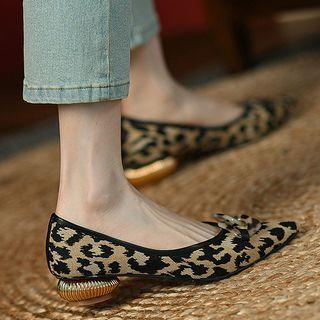 Leopard Print Low-heel Pumps