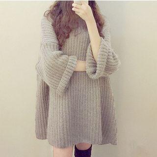 3/4-sleeve Chunky Sweater