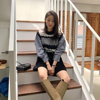 Color-block Wool Blend Sweater Vest
