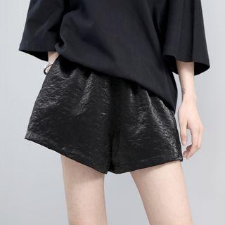 Elastic-waist A-line Shorts