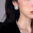 Faux Pearl Stud Earring 1 Pair - C88 - Faux Pearl - Silver - One Size