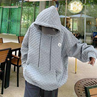 Applique Waffle Oversized Hoodie