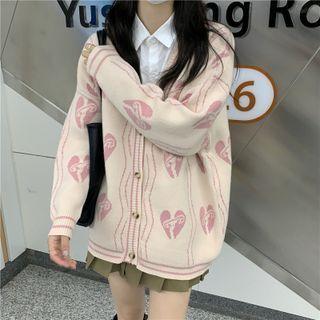 Heart Jacquard Cardigan / Vest