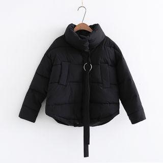 Plain Cropped Padded Coat