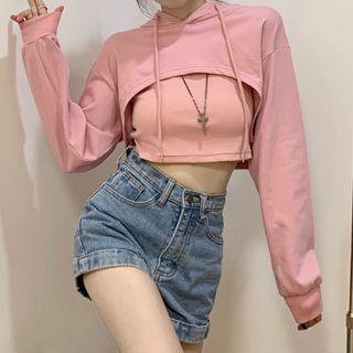 Cropped Camisole Top / Cropped Hoodie