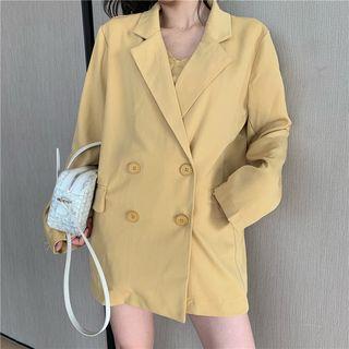 Set: Double-breasted Blazer + Spaghetti Strap Top